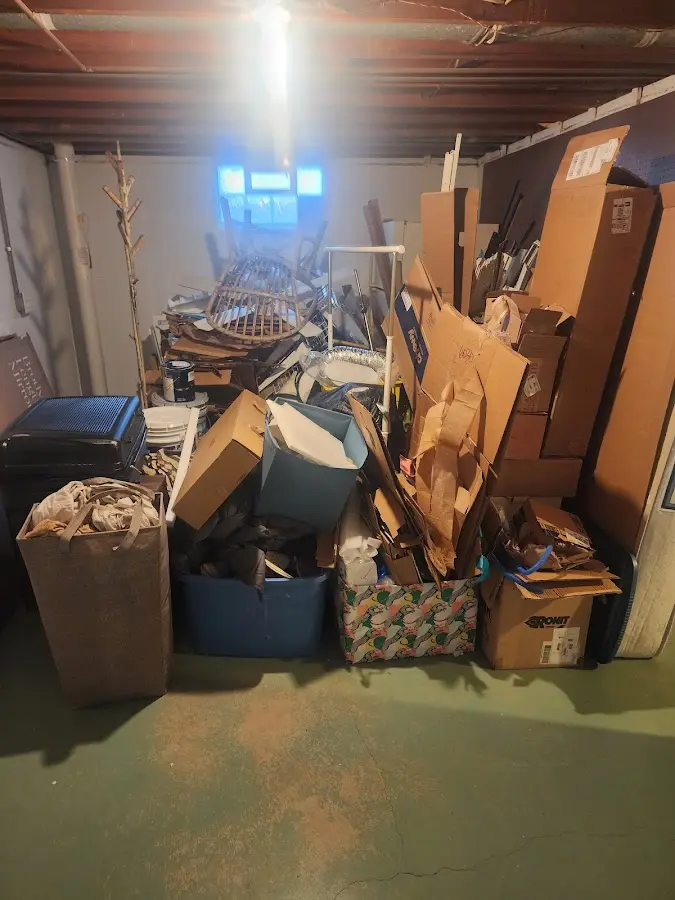 Roll-off dumpster container at job site for 20 Yard Dumpster Rental in Nassau